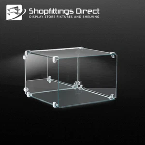 Small Display Case Cabinet Glass Cube Counter Top Showcase LED light CB1 mini - Picture 1 of 11