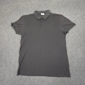 SABA Shirt Mens MEDIUM Black Short Sleeve Polo T-Shirt collared cotton Size M - Picture 1 of 8