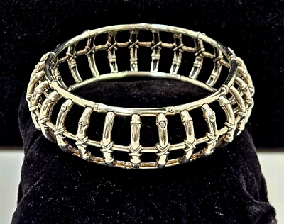 John Hardy Bamboo 67.6 Grams Sterling Silver Bangle Bracelet 16 on Nusa Penida - Image 1 of 4
