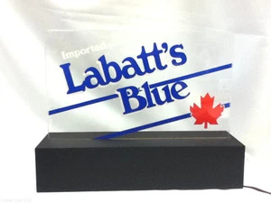 Labatt's Blue beer sign lighted bar topper shelf display light imported old ZB91 - Picture 1 of 11