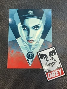Shepard Fairey Obey Giant Large Justice Woman Aufkleber Limited Edition 6x8" Icon - Bild 1 von 7