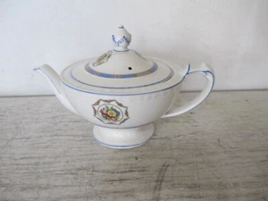 Vintage 1940 Carlton Shape Inglaterra W.H. Tetera Grindley con tapa borde azul - Imagen 1 de 5