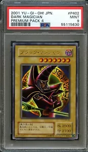 2001 Yu-Gi-Oh! Japanese Premium Pack 4 Ultra Rare Dark Magician P4-02 PSA 9 MINT - Picture 1 of 1