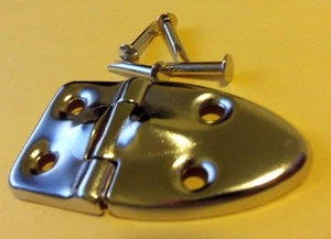 Guitar Case BRASS Replacement Hinge SMALLER size Fender Gibson WITH RIVETS NEW! - Picture 1 of 3