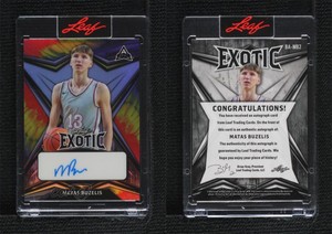 2022-23 Leaf Exotic Parrot Prismatic /6 Matas Buzelis #BA-MB2 Auto