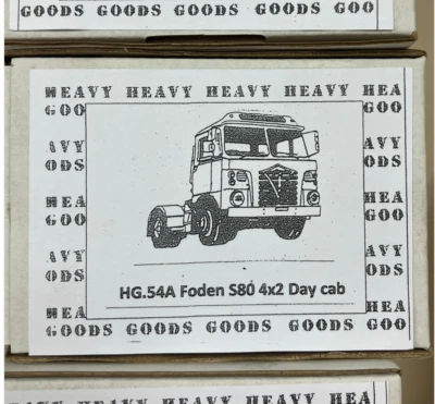 Heavy Goods model HG.54A Foden S80 day cab white metal/resin kit in 1/50 — 第 1/4 张图片