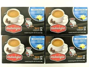 (48) Indulgio French Vanilla Cappuccino Mix k-cups (4 Boxes of 12) Coffee Keurig - Picture 1 of 11