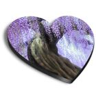 Heart MDF Magnets - Purple Wisteria Tree Pretty #2293