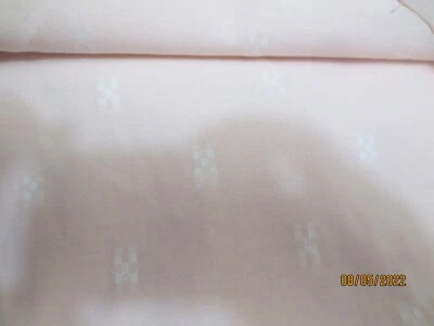 4.5 yds  x 44 Vintage Embroidered cotton USA Chambray Peach Pink? cotton fabric - Image 1 of 4