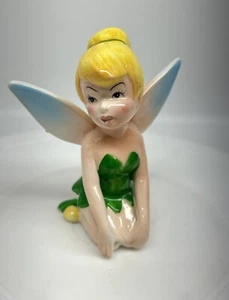 Vintage Disney's Peter Pan Tinkerbell Fairy Figurine 4” Ceramic Japan - Picture 1 of 10