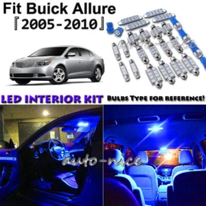 17x Blue LED Interior Lights Package Kit For 2005 - 2008 2009 2010 Buick Allure - Picture 1 of 10