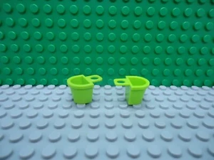 Lego mini figura 2 verde lima D cesta contenedor NUEVO - Imagen 1 de 1