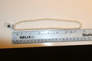  White  5-5.5mm freshwater smooth white rice pearls 16in strand dr5 - Picture 1 of 2