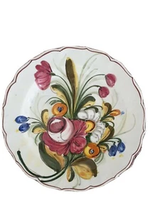 Vintage Wandteller Keramik Blumen 23,5 cm - Bild 1 von 5