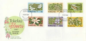 Islas Tokelau Scott 138-43 FDC - flores - Imagen 1 de 1