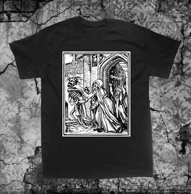 Memento Mori Shirt -  Hans Holbein Dance of Death Remember Skull Skeleton Occult - Image 1 of 4