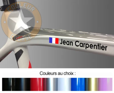 2 X NOM PERSONNALISE VELO VTT CADRE CASQUE COURSE AUTOCOLLANT STICKER (VL001) - Photo 1/3