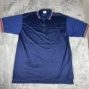 Vtg Little League Baseball Umpire 2XL Men's Blue Made In USA Polo +POS Uniform - Picture 1 of 10