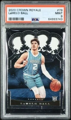 2020-21 Panini Crown Royale #79 LaMelo Ball Base Rookie RC MINT PSA 9 - Image 1 of 2