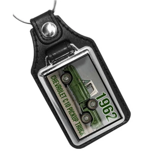 Compatible w 1962 Chevy C10 Pickup Truck Classic Designs Faux Leather Key Ring - Bild 1 von 5