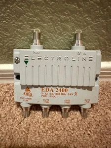 ELECTROLINE EDA2400 CATV RF ANTENNA AMPLIFIER with 4-Port Distribution - Picture 1 of 2