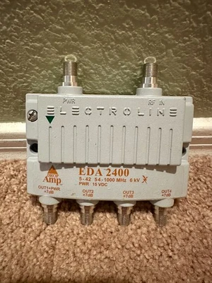 ELECTROLINE EDA2400 CATV RF ANTENNA AMPLIFIER with 4-Port Distribution - Image 1 of 2