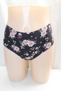 Sissy DIVA Princess Prima Valentina No Panty Lines Black Floral Brief Panties L - Picture 1 of 9