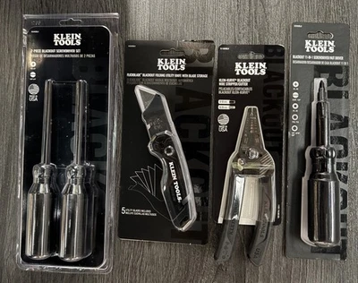 Klein Tools Limited Edition Blackout 11&1+Flickblade+Strippers+2pc Screwdriver - Image 1 of 2