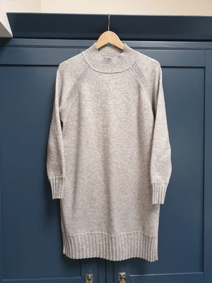 Oliver Bonas Grey Knitted Jumper Dress Size 12 - Image 1 of 4