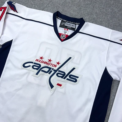 Camiseta deportiva de los Washington Capitals para hombre 56 blanca Braden Holtby NHL correa auténtica CCM Foto 1 de 4