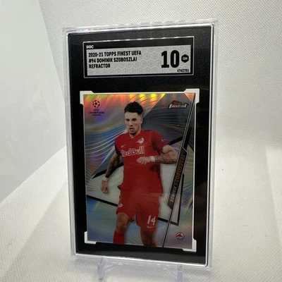 Dominik Szoboszlai 2020-21 Topps Finest UEFA Refractor SGC 10 - Image 1 of 4