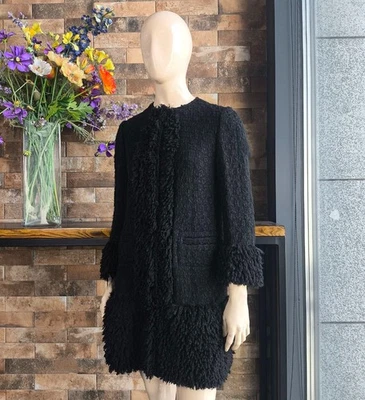 Dolce & Gabbana Vintage Knitted Bouclé Coat Not Worn Full Set of Labels 42 IT - Image 1 of 4