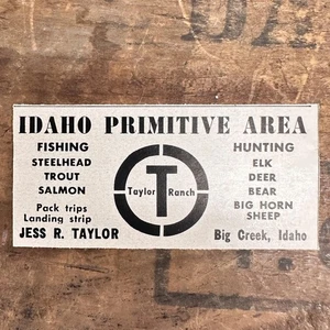 1952 Taylor Ranch IDAHO PRIMITIVE Hunting Fishing Vintage Print Ad Big Creek ID - Picture 1 of 2