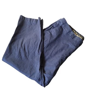 Oak Hill 46x28 Blue Expander Waist Comfort Premium Pleated Mens Dress Pants - Picture 1 of 12