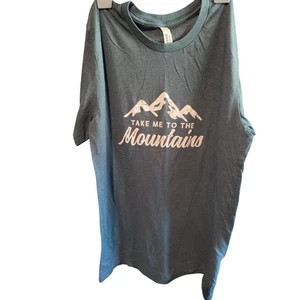Bella Canvas women's M custom tee shirt Steele blue - Picture 1 of 5