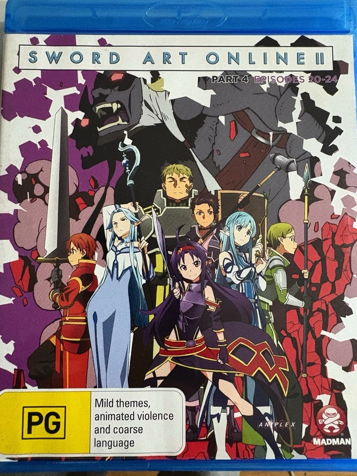 SWORD ART ONLINE II - Part 4 BLURAY Anime AS NEW! Ep 20-24 - Image 1 of 2