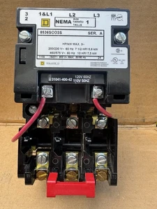 Square D NEMA Size 1 3 Phase 10hp Motor Starter Contactor Coil 8536SCO3S - Picture 1 of 8
