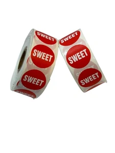 Süße Lebensmittel Verpackung Aufkleber 1-1/8" Runde Etiketten 1000 Insgesamt - Einfach Abziehen & Kleben - Bild 1 von 8