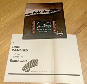 1939 SANTA FE RAILROAD DUDE RANCH COUNTRY Booklet & Dude Ranch List / Price Book - Picture 1 of 24