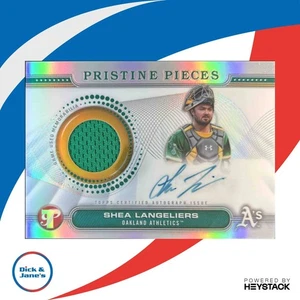 2024 Topps Pristine Shea Langeliers Pieces Auto Relics MEM Oakland Athletics - Picture 1 of 10