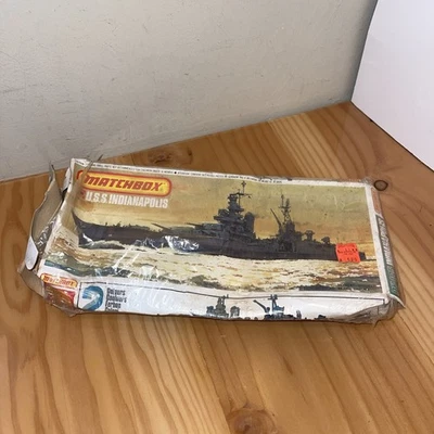 Matchbox 1979 Model kit PK-165 USS Indianapolis Box open 1/700 kit Open Box - Image 1 of 4