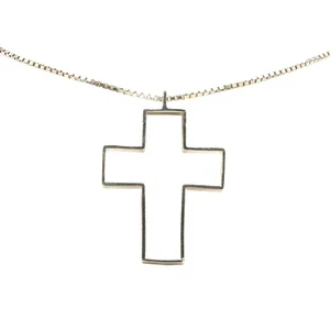 GUCCI Cross cross Necklace Women 【Used】 - Picture 1 of 6
