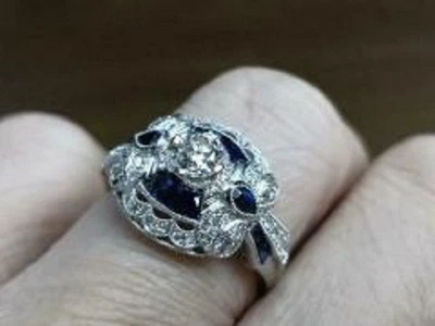Antique Style 2.25Ct Round Lab-Created Diamond Engagement Ring in 14K White Gold - Image 1 of 4