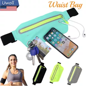 Bolso de cinturón deportivo Fanny Pack para correr trotar con cremallera impermeable ultra delgada - Imagen 1 de 14