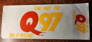 WLHQ 96.9 Q97 radio station sticker AKA WIRB FM Dothan Alabama Hot FM vintage - Picture 1 of 3