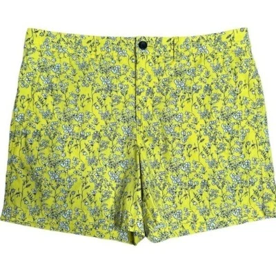 Banana Republic Factory yellow floral print shorts 12 - Image 1 of 4