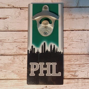 Philadelphia Eagles Styled Retro Skyline Super Strong Magnetic Bottle Opener - Picture 1 of 8