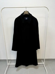 Burberry London Classic Pure Cashmer Black Coat 56 Size - Picture 1 of 17