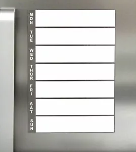 Grey A4 Magnetic Whiteboard Weekly Planner Fridge Message Memo Board + Pen - Picture 1 of 2