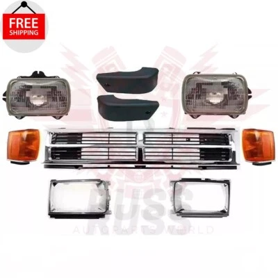 New Front Grille Headlamp Corner Light Set of 9PC Fits 1987-1989 Toyota 4Runner Foto 1 de 4